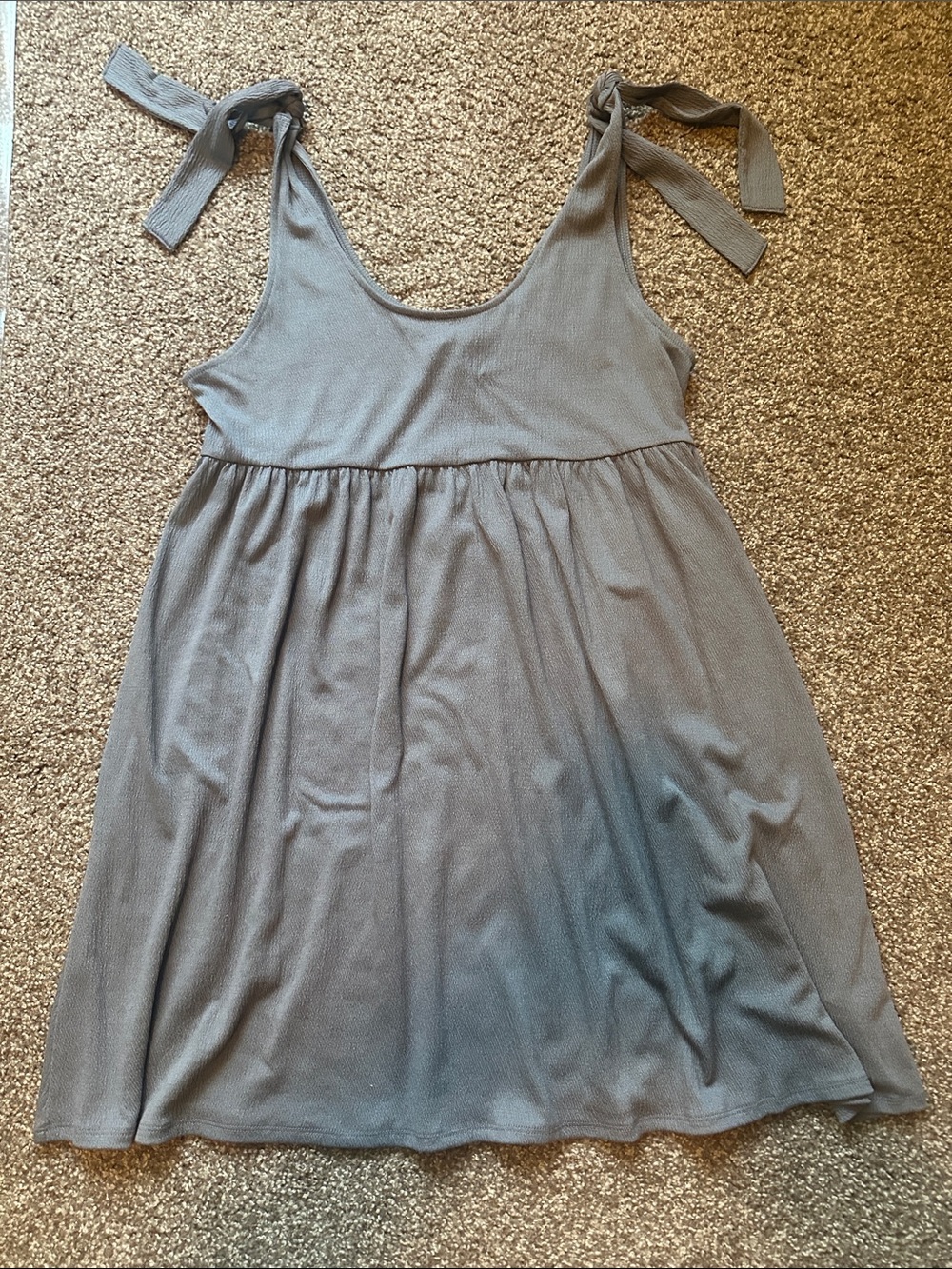 Wild Fable Grey Tie-Shoulder Sundress, Size XL